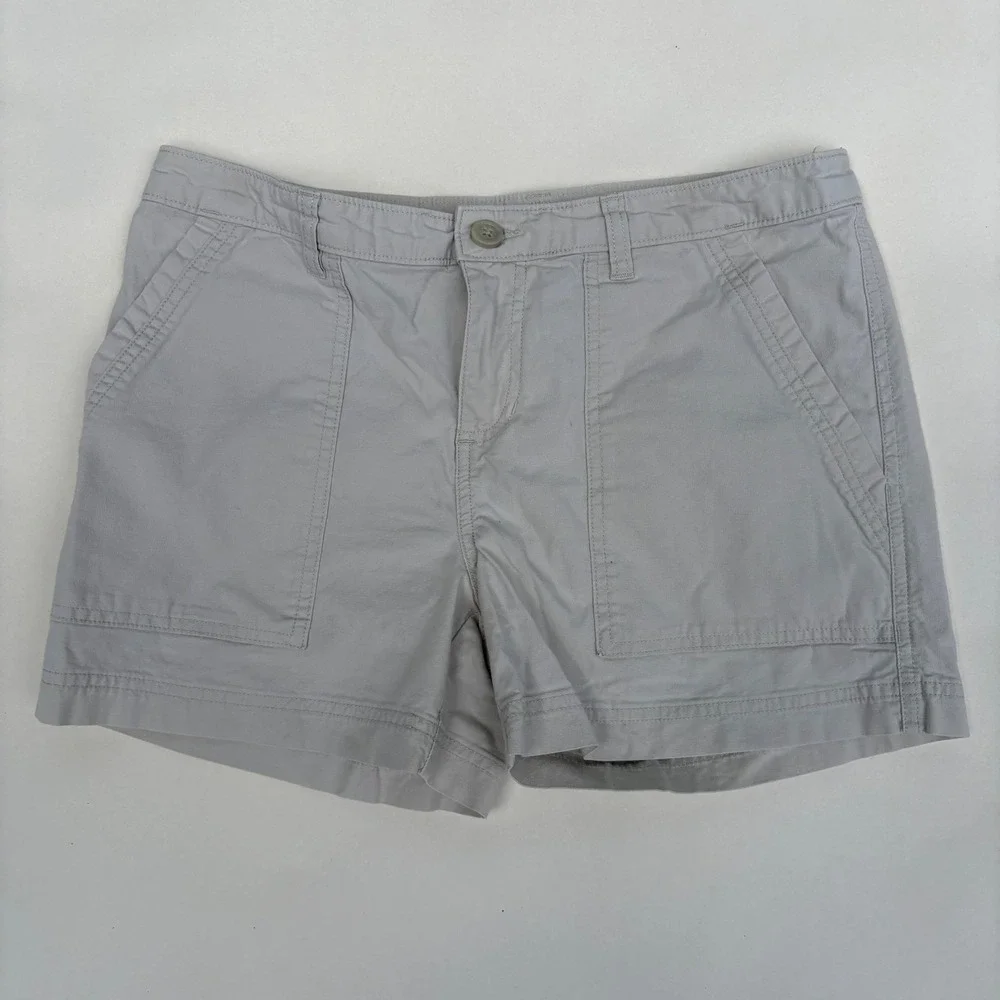 Patagonia Womens Khaki Organic Cotton Stretch Cargo Stand Up Shorts Size 4